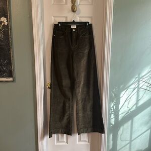 Brown corduroy wide leg pants
